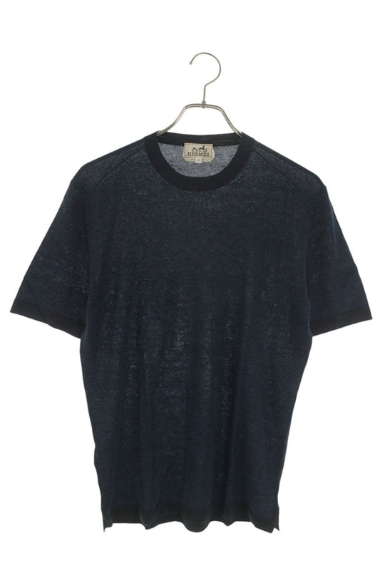 Hermes Cashmere T-Shirt Blue Size XS