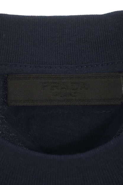 Prada Navy Cotton Plate Patch T-shirt Size XS