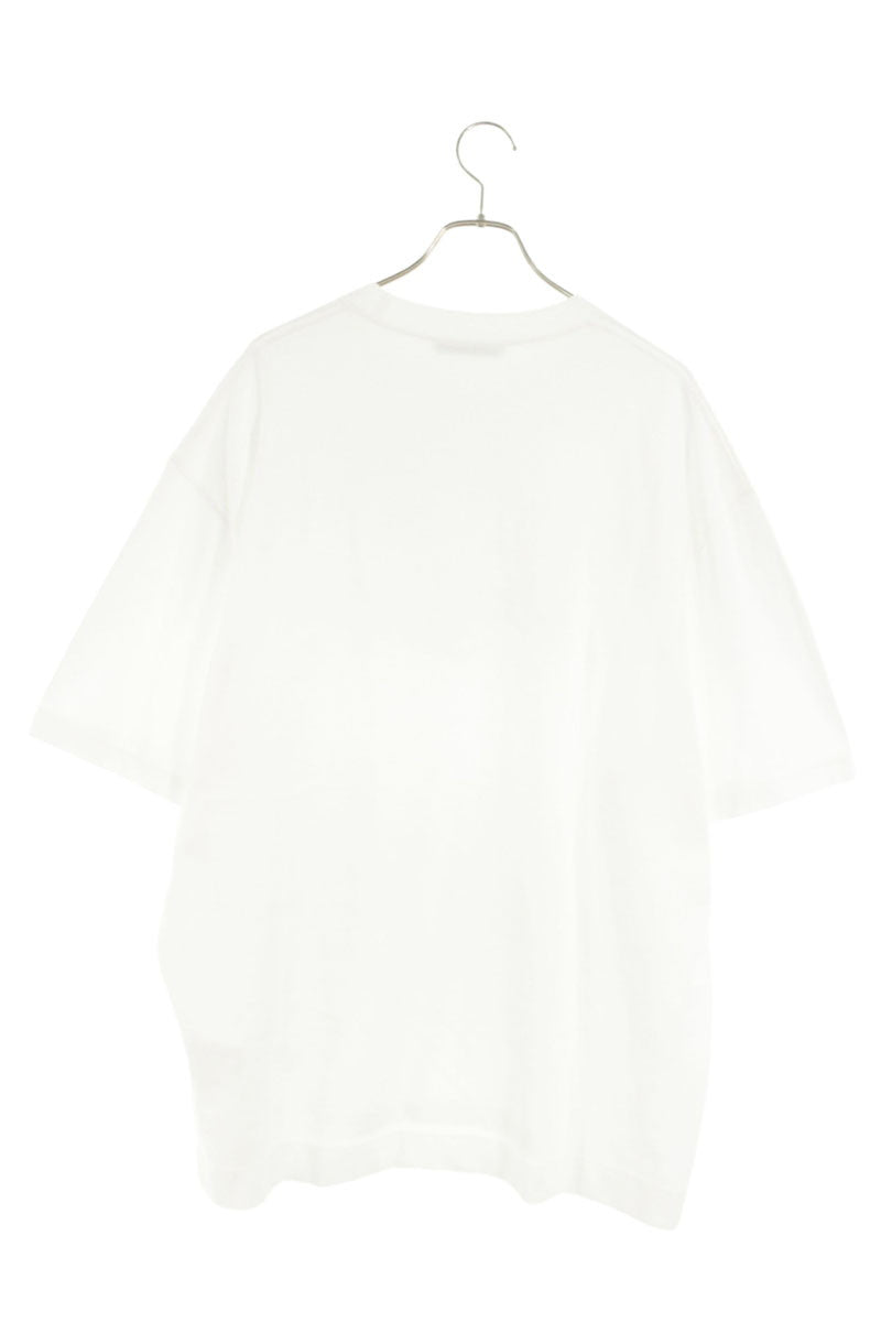 ACNE STUDIOS White Embroidered Logo Pique T-Shirt Size XL