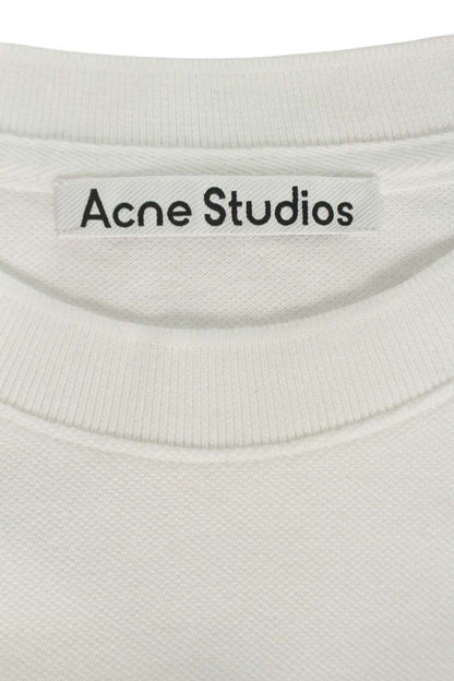 ACNE STUDIOS White Embroidered Logo Pique T-Shirt Size XL