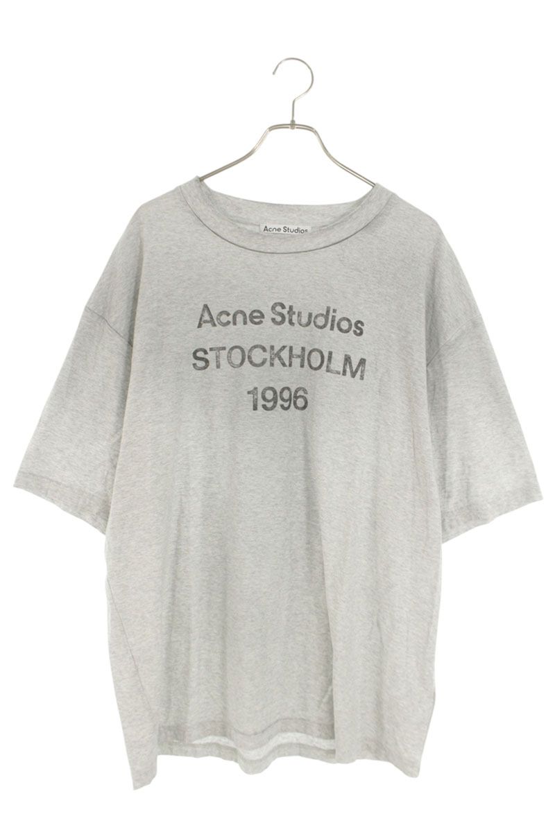 ACNE STUDIOS Vintage Distressed Logo T-Shirt Gray Size XXL