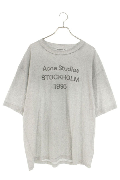 ACNE STUDIOS Vintage Distressed Logo T-Shirt Gray Size XXL