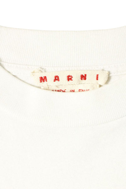 MARNI 25AW Logo Embroidered Pocket T-Shirt White Size M