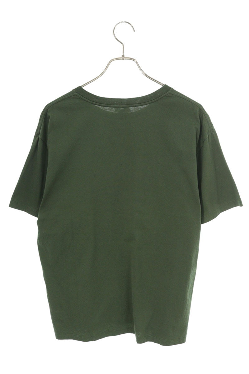 CELINE Loose Fit Logo Print T-Shirt Green Size M
