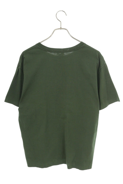 CELINE Loose Fit Logo Print T-Shirt Green Size M
