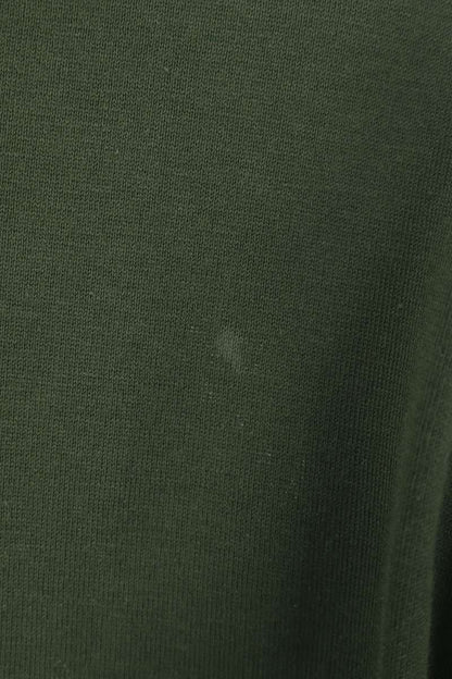 CELINE Loose Fit Logo Print T-Shirt Green Size M