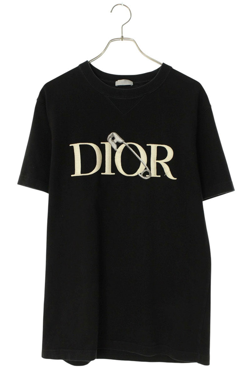 DIOR DIOR AND JUDY BLAME Embroidered T-Shirt Black Size M
