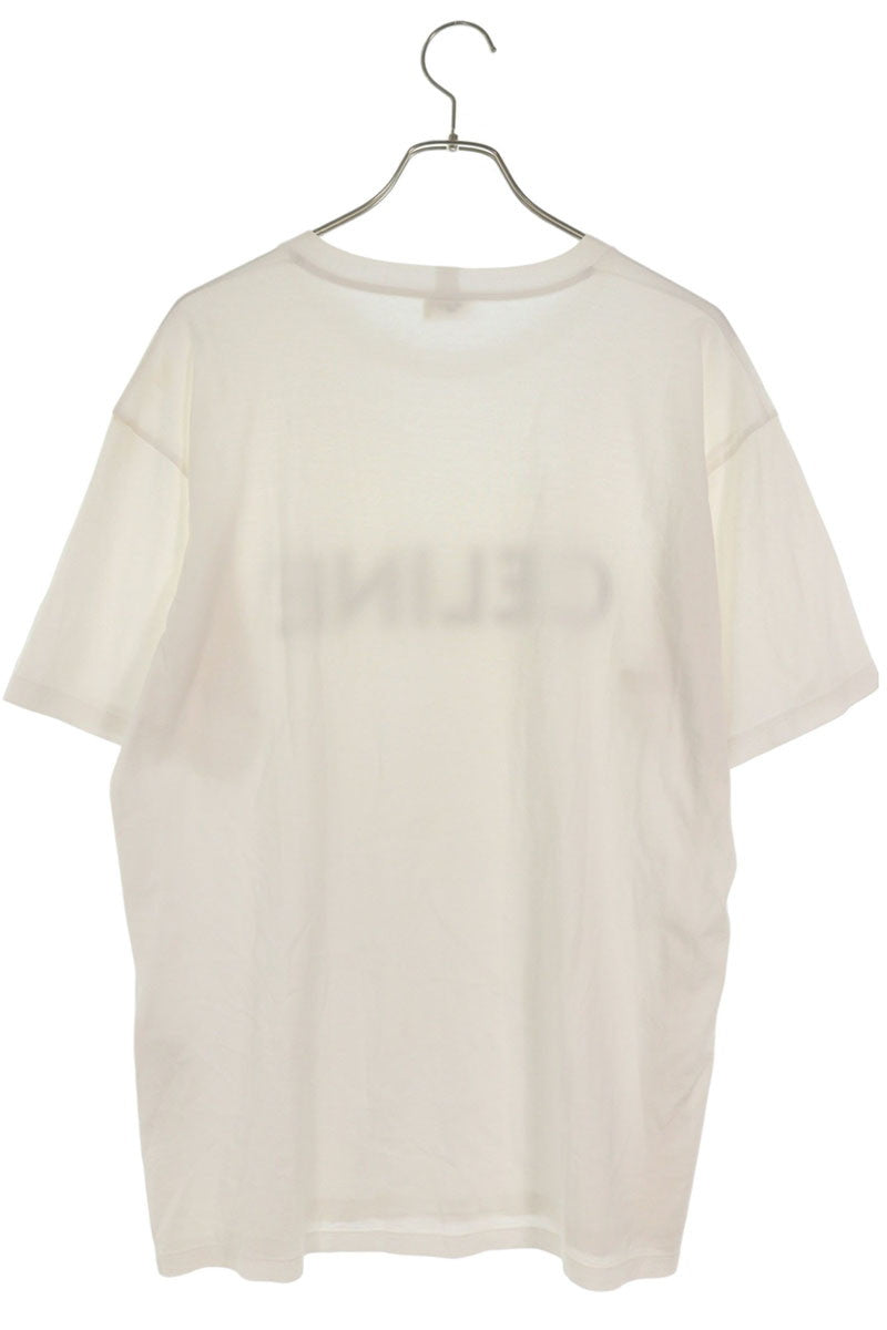 CELINE Studs Logo T-Shirt White Cotton Size M