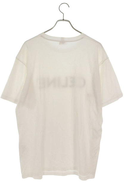 CELINE Studs Logo T-Shirt White Cotton Size M