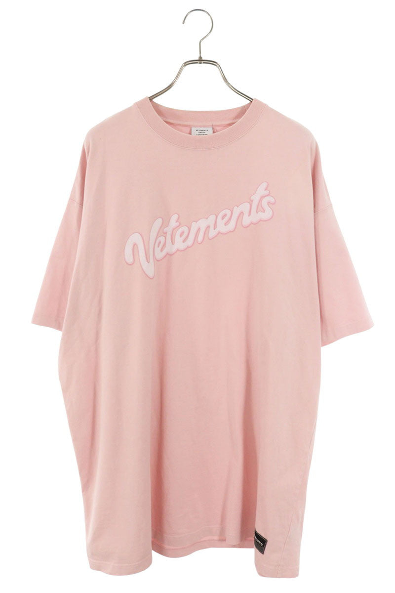 Vetements Logo T-Shirt Pink Size XL