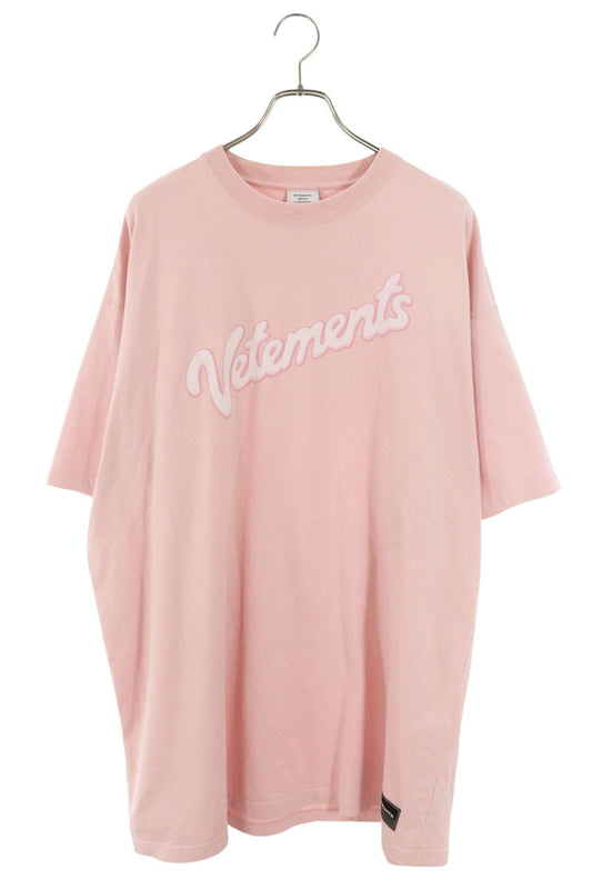 Vetements Logo T-Shirt Pink Size XL