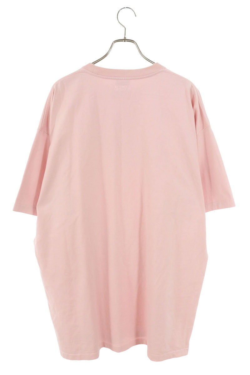 Vetements Logo T-Shirt Pink Size XL