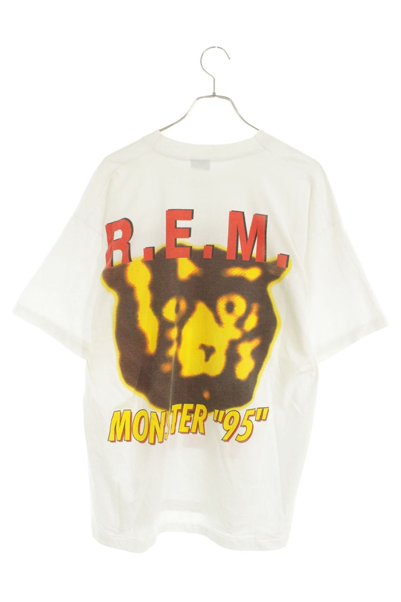 VINTAGE R.E.M. Monster Band Tour T-Shirt White Size XL