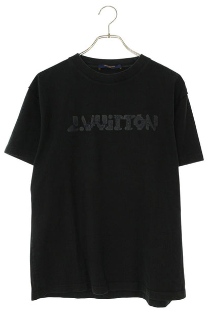 Louis Vuitton Logo Print T-Shirt Black Size M