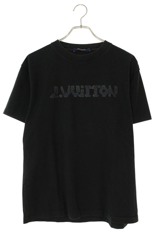 Louis Vuitton Logo Print T-Shirt Black Size M