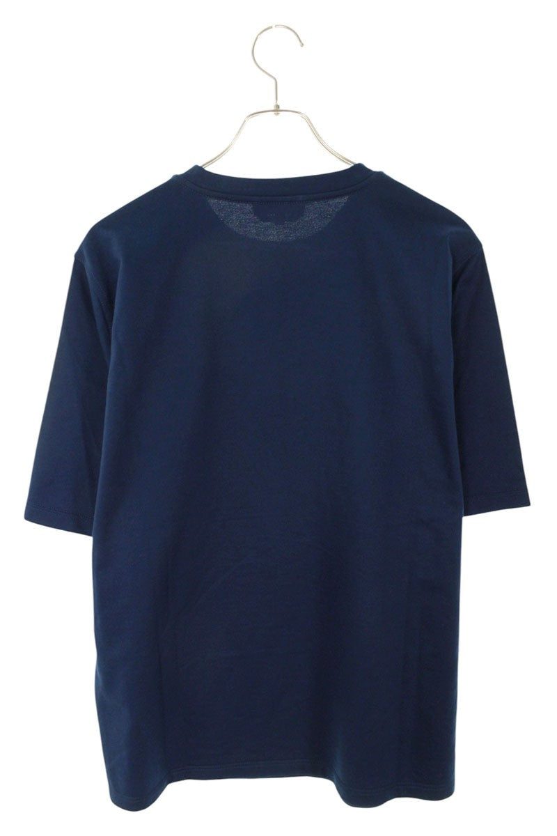 Hermes Leather T-Shirt Blue Size M