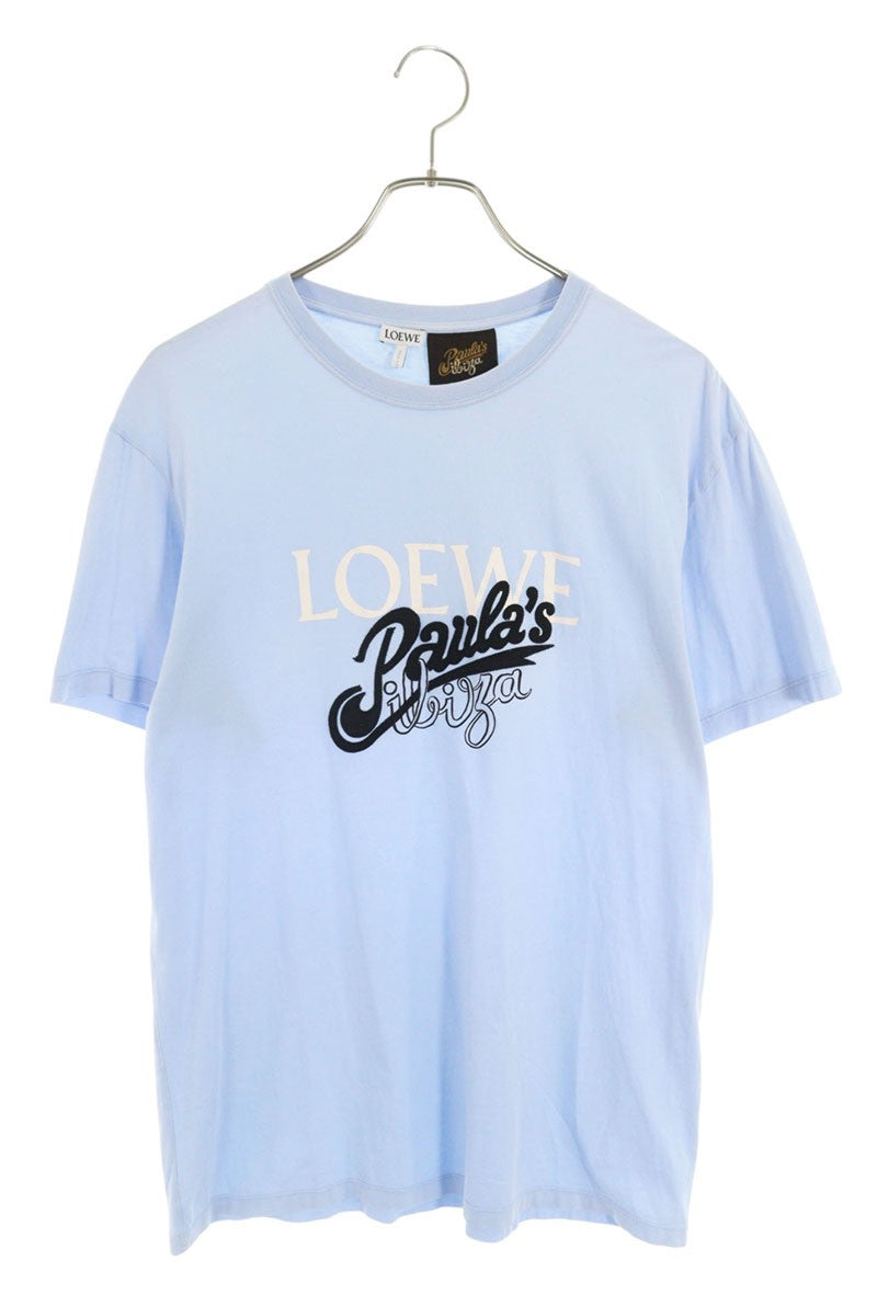Loewe Logo Print T-Shirt Blue Size M