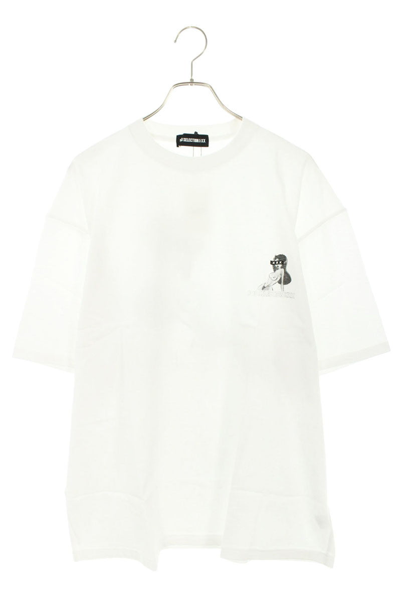 GOD SELECTION XXX Girl Print Cotton T-Shirt White Size S