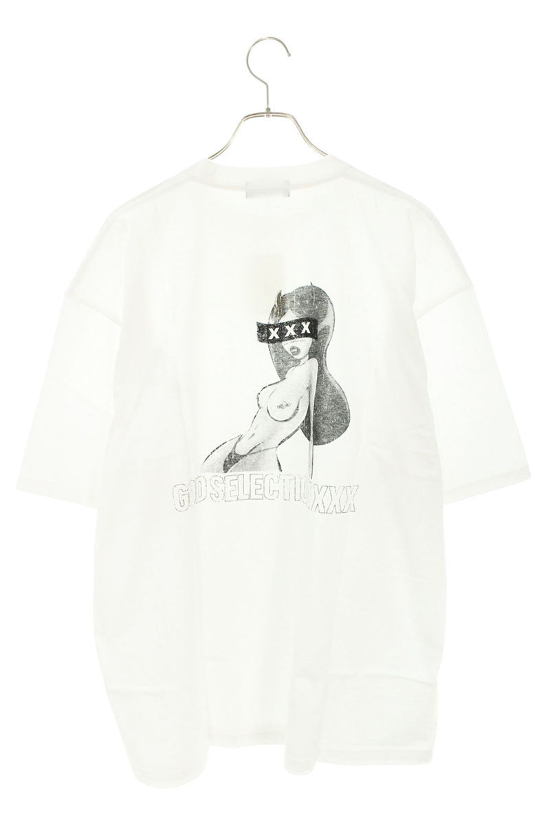 GOD SELECTION XXX Girl Print Cotton T-Shirt White Size S