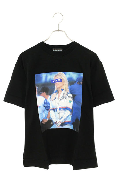 GOD SELECTION XXX Photo Print Cotton T-Shirt Black Size S