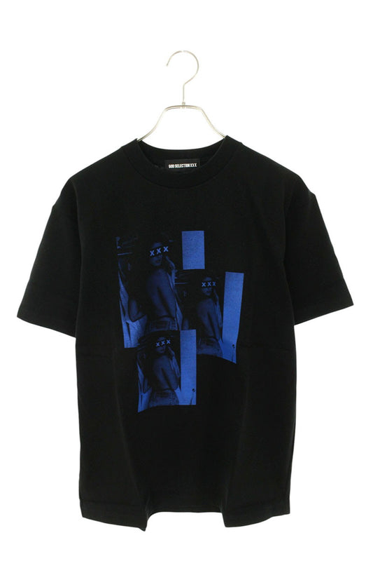GOD SELECTION XXX Photo Print Cotton T-Shirt Black Size S