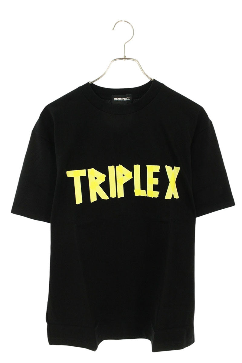 GOD SELECTION XXX Black Logo Print T-Shirt Size S