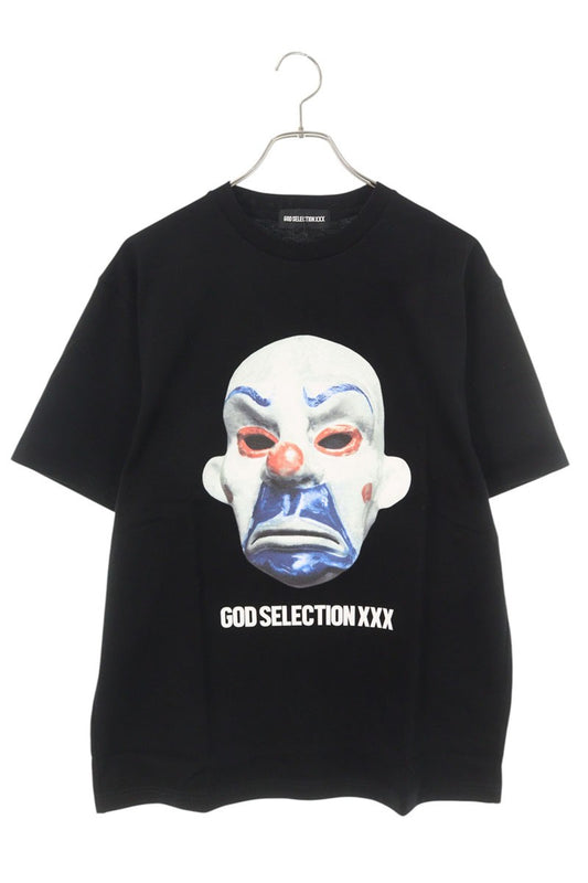 GOD SELECTION XXX Black Cotton Logo Print T-Shirt Size S