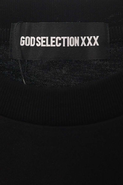 GOD SELECTION XXX Black Cotton Logo Print T-Shirt Size S