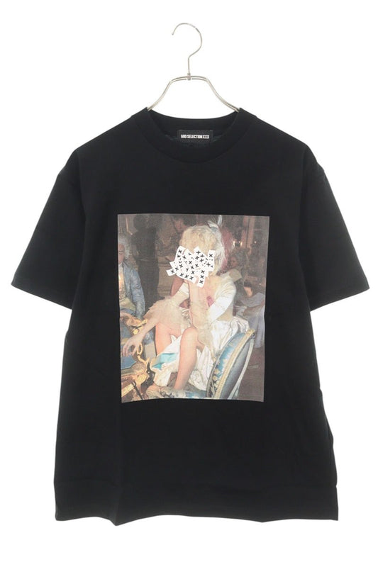 GOD SELECTION XXX Black Cotton Photo Print T-Shirt Size S