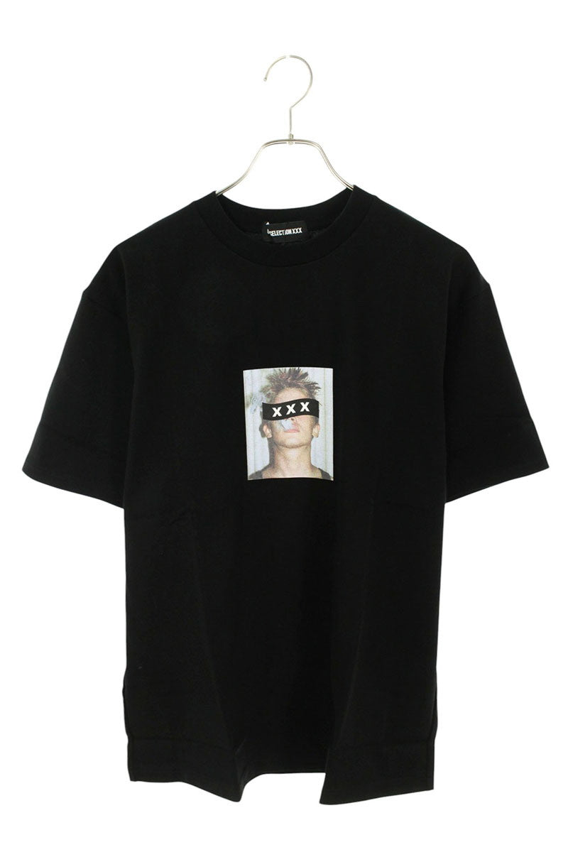 GOD SELECTION XXX Black Photo Print Cotton T-shirt Size S