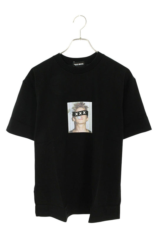 GOD SELECTION XXX Black Photo Print Cotton T-shirt Size S