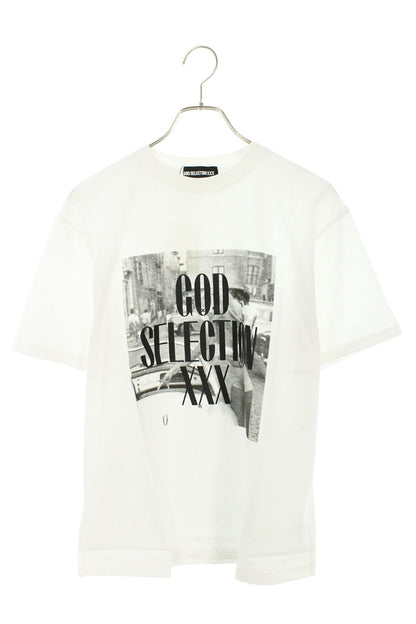 GOD SELECTION XXX White Photo Print Cotton T-shirt Size S