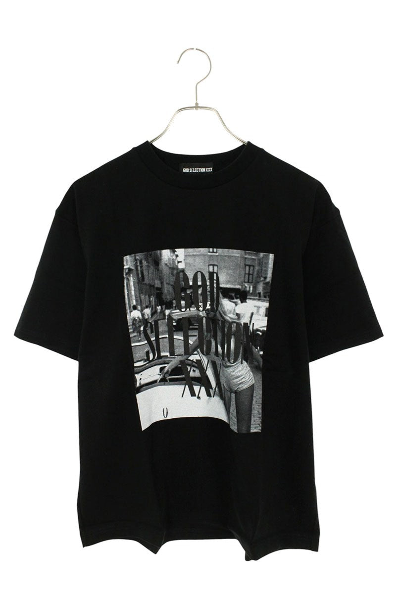 GOD SELECTION XXX Black Photo Print Cotton T-shirt Size M