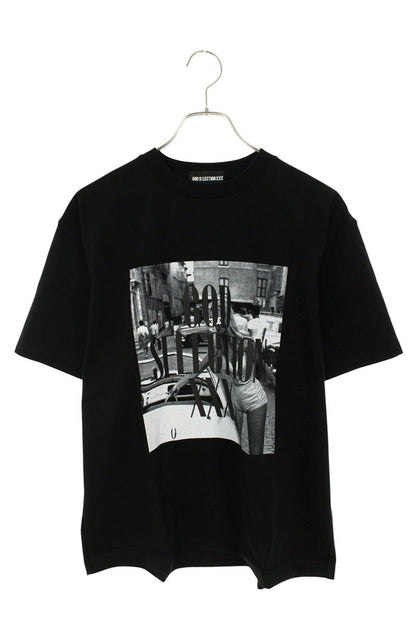 GOD SELECTION XXX Black Photo Print Cotton T-shirt Size M