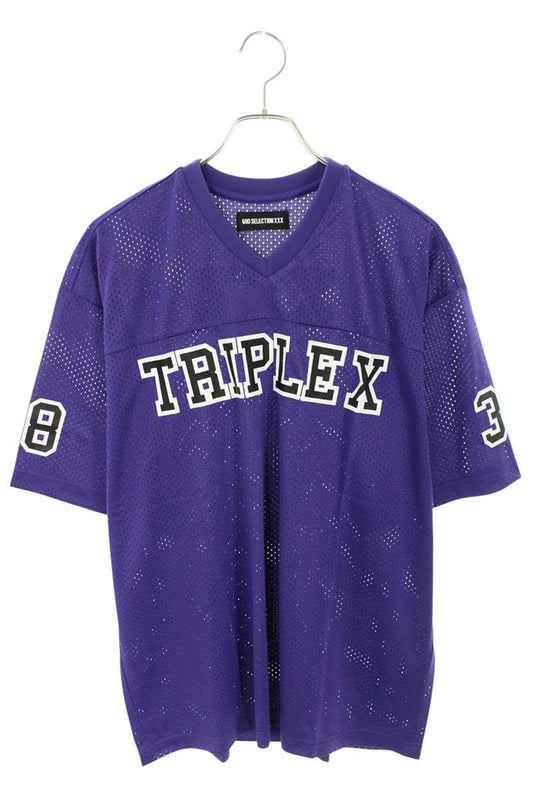 GOD SELECTION XXX GOD SELECTION XXX Logo Print T-Shirt Purple Size M