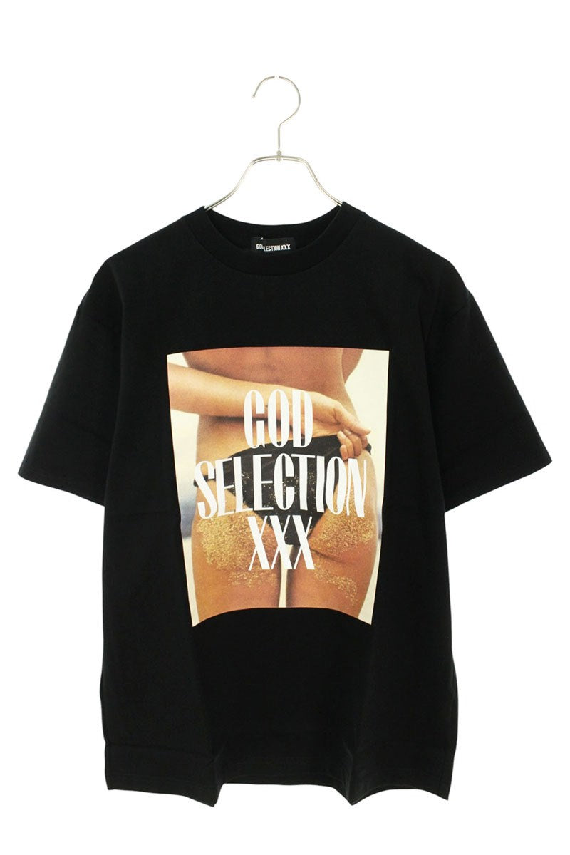 GOD SELECTION XXX Black Photo Print Cotton T-shirt Size S