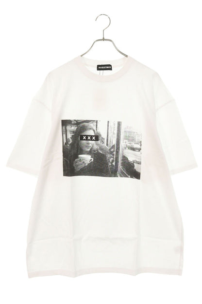 GOD SELECTION XXX White Photo Print Cotton T-shirt Size XXL