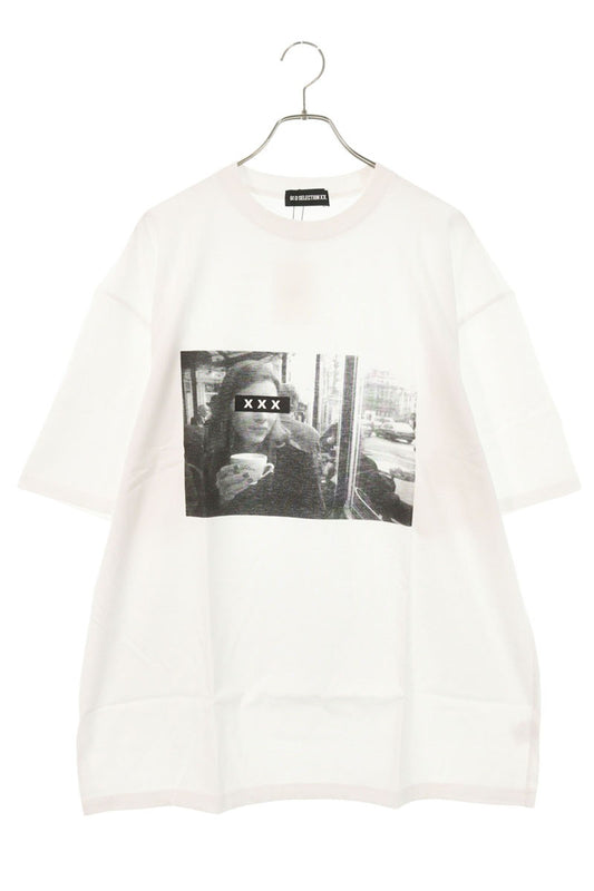 GOD SELECTION XXX White Photo Print Cotton T-shirt Size XXL