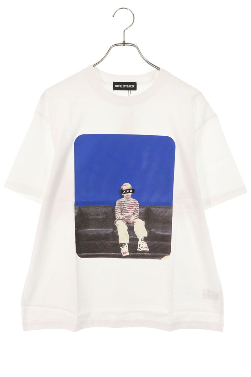 GOD SELECTION XXX Cotton Photo Print T-Shirt White Size M