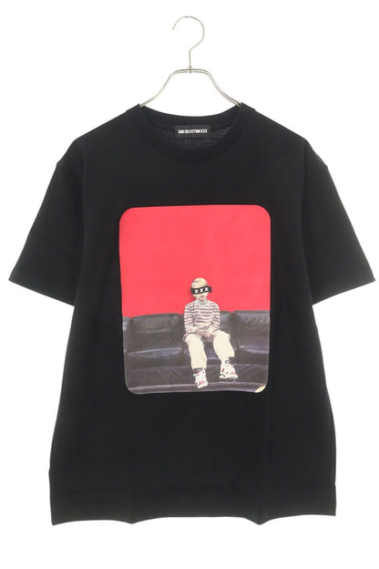 GOD SELECTION XXX Cotton Photo Print T-Shirt Black Size M