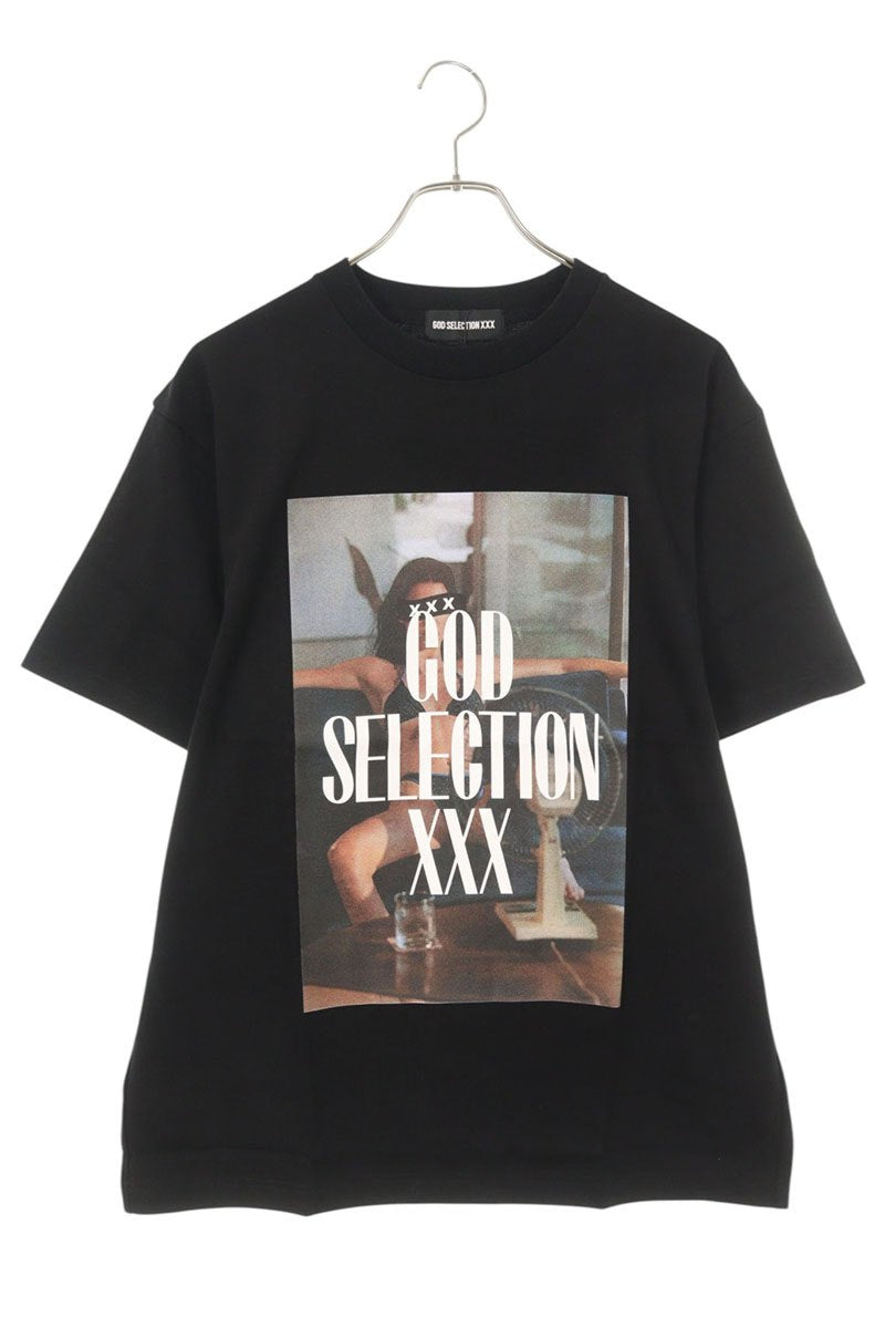 GOD SELECTION XXX Photo Print Cotton T-Shirt Black Size S