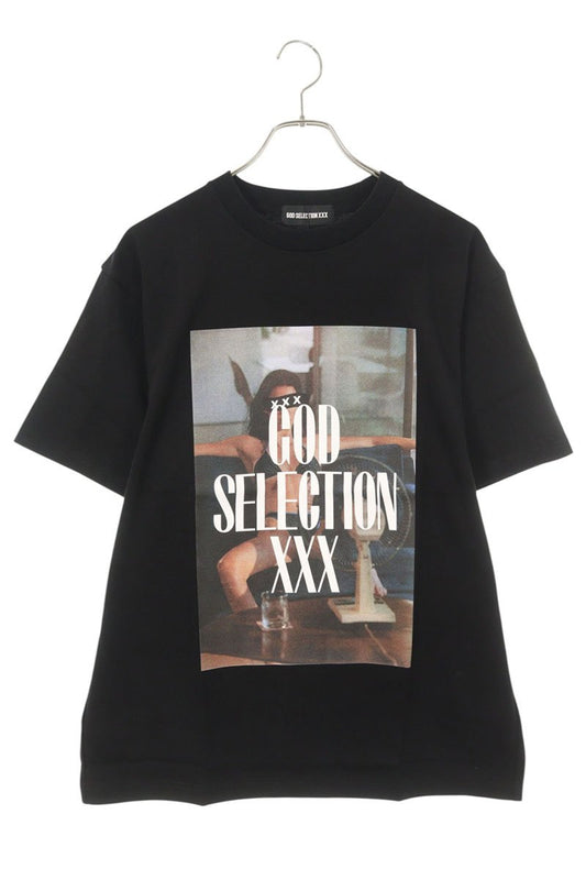 GOD SELECTION XXX Photo Print Cotton T-Shirt Black Size XXL