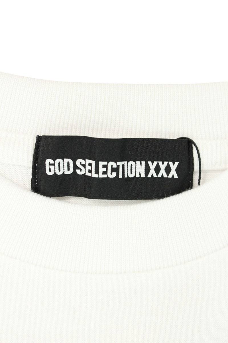 GOD SELECTION XXX Logo Print Cotton T-Shirt White Size M