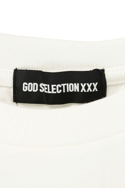GOD SELECTION XXX Text Print Cotton T-Shirt White Size S