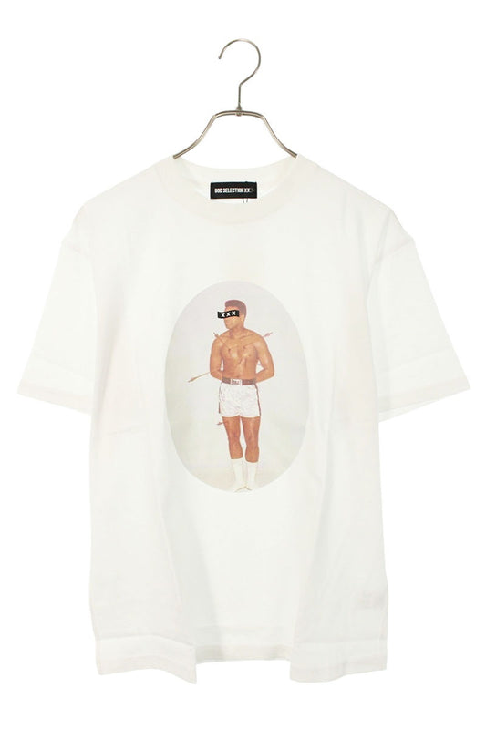 GOD SELECTION XXX Photo Print Cotton T-Shirt White Size S
