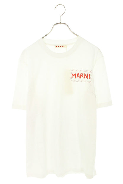 MARNI Patchwork Logo T-Shirt White Size L