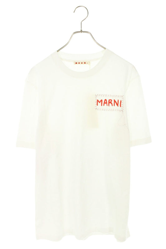 MARNI Patchwork Logo T-Shirt White Size L