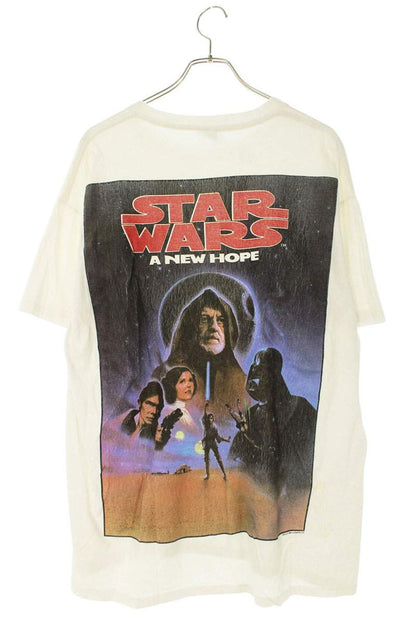 VINTAGE Star Wars A New Hope Back Print Tee White Size XL