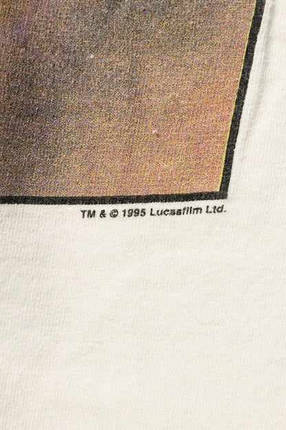 VINTAGE Star Wars A New Hope Back Print Tee White Size XL