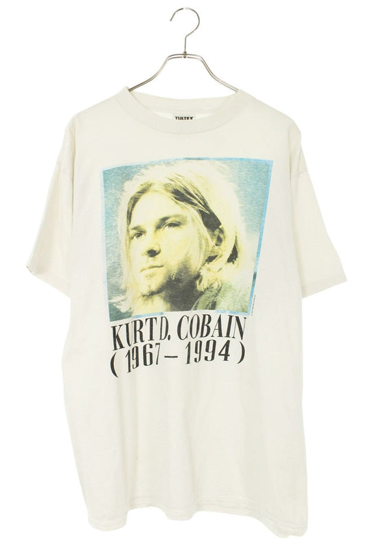 VINTAGE Kurt Cobain Memorial Tribute T-Shirt White Size XL